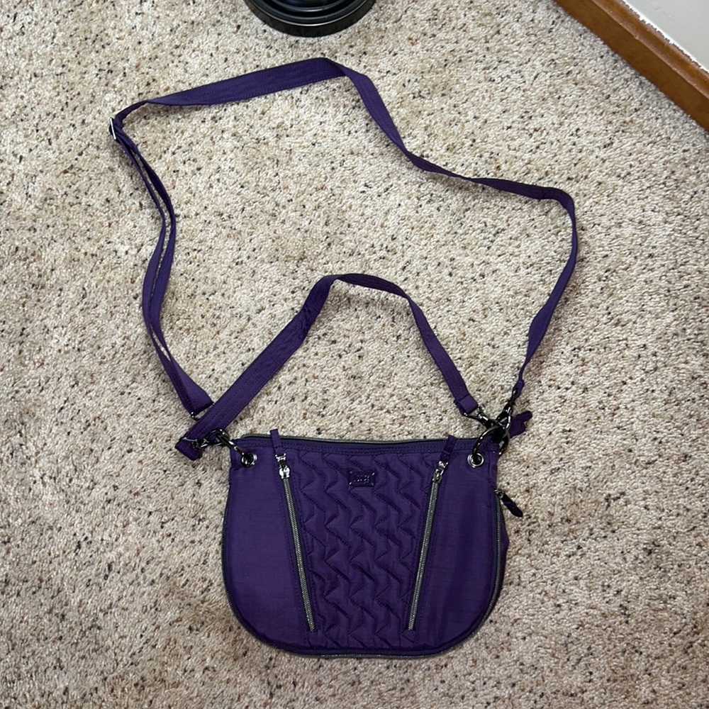 NWOT Lug Eggplant Purple Expandable Crossbody Bag- OS